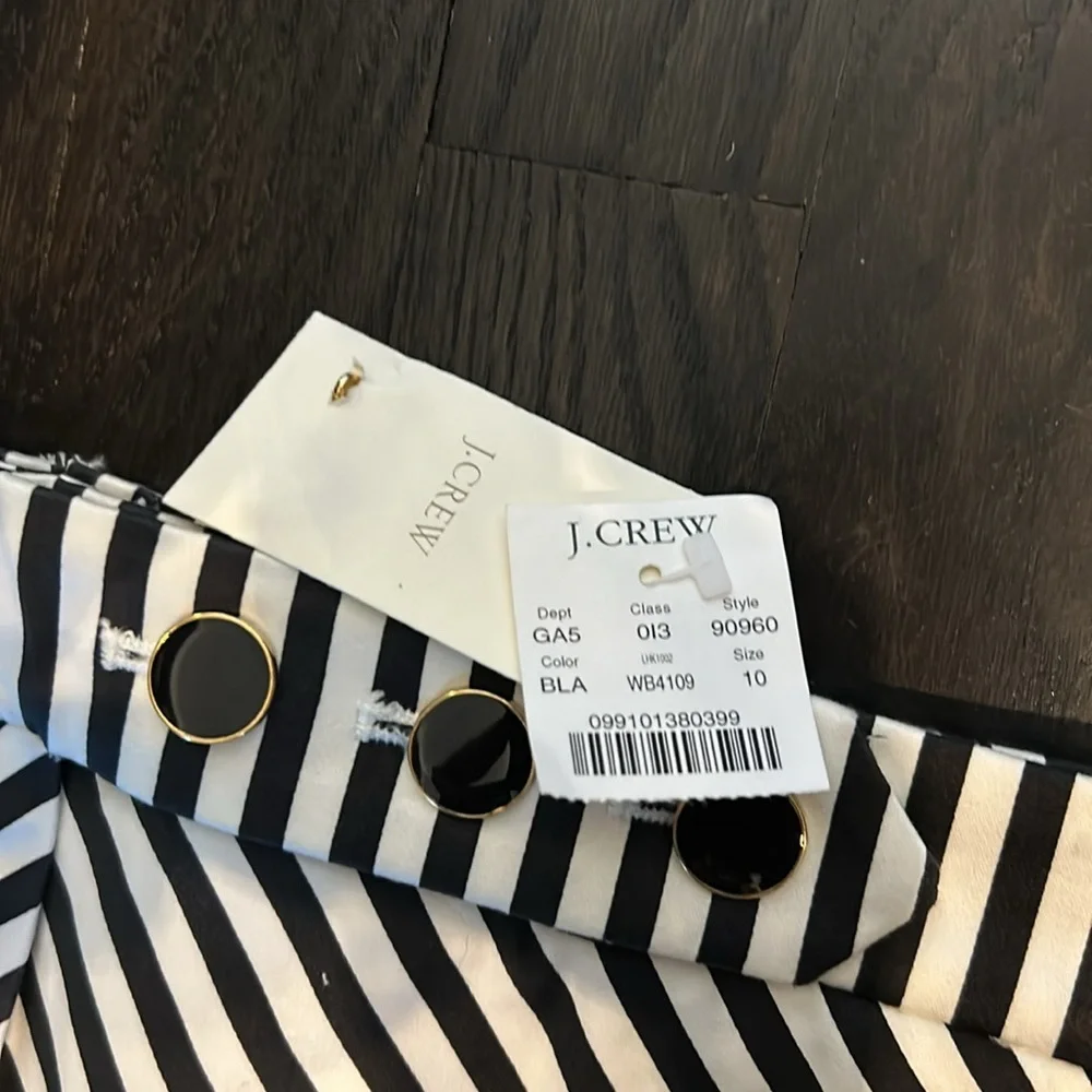 J.Crew Black and White Striped Mini Skirt - Picture 4 of 4